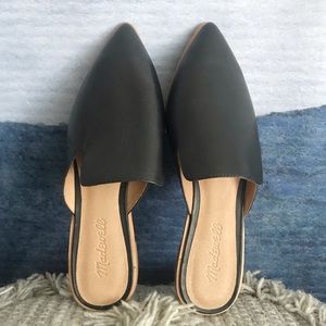 Madewell The Gemma Mule in Black Leather